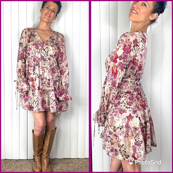 🚫KEEPING IT🚫🌺NWT🤩 |•FREE PEOPLE•| Size Small Flirty, Floral Dress🌺 - Picture 3 of 13